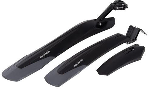 Oxford Off-Road Bike Cycle Mudguards Mudstop MTN MU877 Ensemble de Garde-Boue pour vélo Tout-Terrain, Noir, Set (F: 580mm R: 555mm)