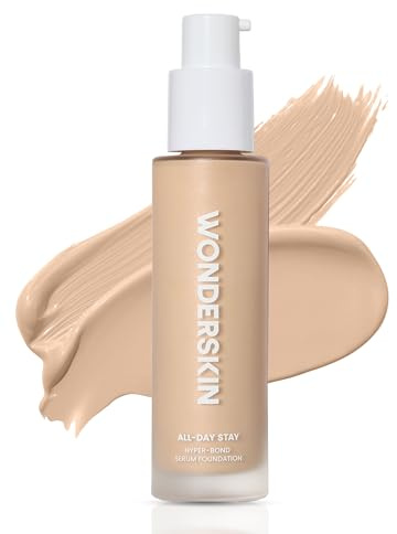 Wonderskin Hyper Bond Serum-Foundation mit 24-Stunden-Halt – Wasserfest, Wischfest, Langhaftendes Make-up mit Niacinamid & Hyaluronsäure – Leichtes, Natürliches Finish (Echo)
