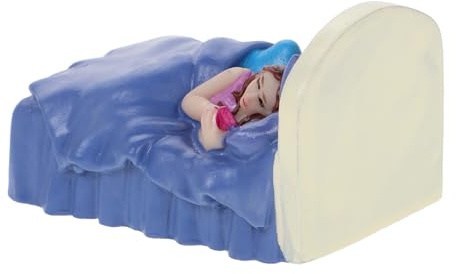 Parliky Figura in Resina su Letto con Smartphone Decorazione da Tavolo Antistress per Adulti Ornamento Terapeutico per Camera da Letto e Psicoterapia