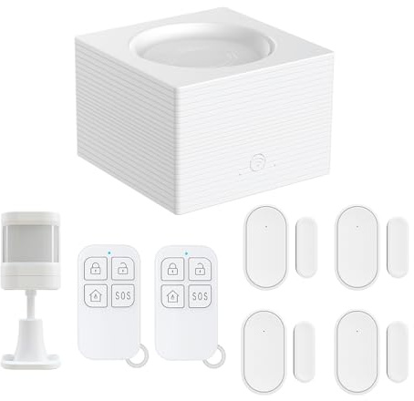 ERYUE Système D'alarme Domestique Intelligent sans Fil, Kit de sécurité Complet avec Télécommande pour la sécurité de la Maison et L'appartement