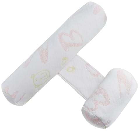 Cuneo per cuccetta laterale per neonato, cuscino antirotolamento regolabile - Posizionatore per il sonno del neonato traspirante con rivestimento rimovibile(Rosa)