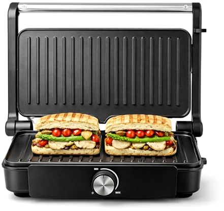 INNOTECK 1200W Electric Contact Grill Panini Press, Adjustable Temperature