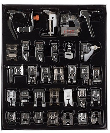 Professionale 32 PC domestico macchina da cucire piedino piedi kit set con scatola per Brother Singer Janome bianco macchine da cucire