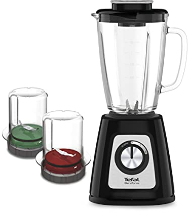 Tefal BlendForce II BL4388 frullatore 1,25 L Frullatore da tavolo Nero, Acciaio spazzolato 800 W