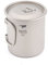Keith Ti3203 Trinkbecher aus Titan, Faltbare Griffe, einwandig, für Outdoor-Aktivitäten, Camping, Reisen, Exploration, tragbar, 400 ml
