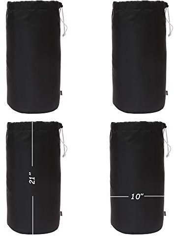 Augbunny Durable Drawstring Water Resistant Dust Flap Stuff Sack Bag 4-Pack