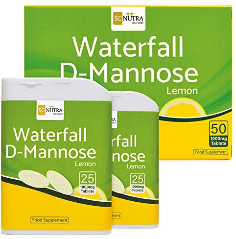 Waterfall D-Mannosio Compresse - Compresse masticabili 1000mg Naturalmente da betulla + succo di limone