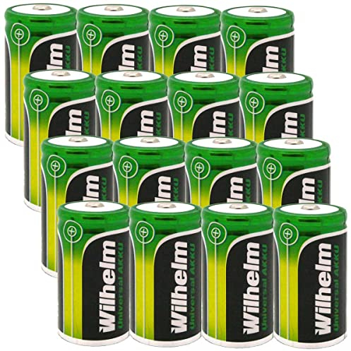 16x Akku Mono D Wilhelm Universal 9000 mAh Akku Zelle HR20 MN1300 1,2 V NIMH