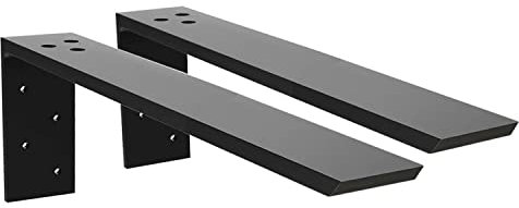 Arbeitsplattenhalterung, 2 Stück, robuste Arbeitsplatte, versteckte Halterung, Regalhalterung, 50,8 x 20,3 x 6,4 cm, L-Halterung, Metallkorbel für Quarz/Granit/Holz/Beton/Laminat-Arbeitsplatten