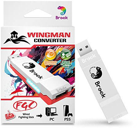 Brook Wingman FGC Converter - an Arcade Joystick Converter, Built for PS5 Fighting Games, Supports Street Fighter 6 and Tekken 8