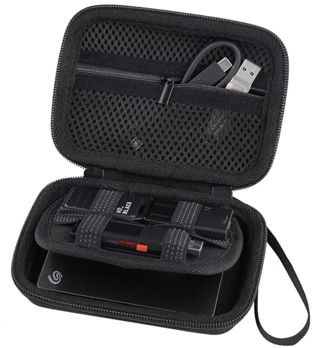 co2CREA cassa custodia borsa per Seagate Storage Expansion Card/Crucial X9 X10 Pro/WD Elements SE Unità a stato solido portatile,portatile a stato solido da 2,5 pollici(solo scatola)