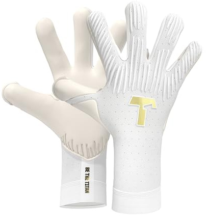 T1TAN Rebel 2.0 White-out - Guantes de Portero - Guantes de fútbol para porteros - sin protección para los Dedos - Talla 8