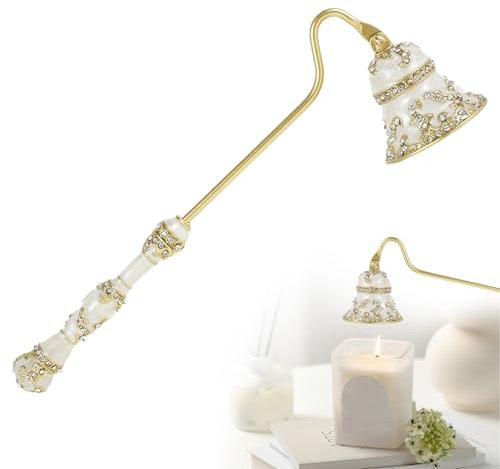 Spegnitoio per candele, estintore con manico lungo, estintore per candele vintage, spegnitoio in metallo per spegnere la fiamma della candela in modo sicuro, accessorio per gli amanti delle candele