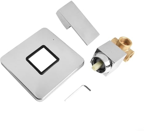 Oniissy Wall-mounted Hot And Cold Water Mixing Valve,Body Brass Concealed Shower Faucet,Thermostatic Mixing Valve,Hot Cold Water Mixer Valve(Silver)