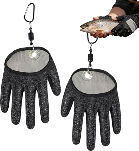Arroopu Handschuhe zum Angeln, Fäustlinge, Salzwasser, Anti-Punktion, Angelhandschuhe mit Haken, für Austern, Shucking, Mandoline, Schneiden, Fleisch, Kajakfahren, Wandern, Paddeln, Fahren, Kanu