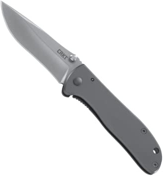 CRKT Drifter Everyday Carry EDC Pocket Folding Knife with Frame Lock: Stainless Steel Plain Edge Blade, Stainless Steel Handle, Pocket Clip, 6450S