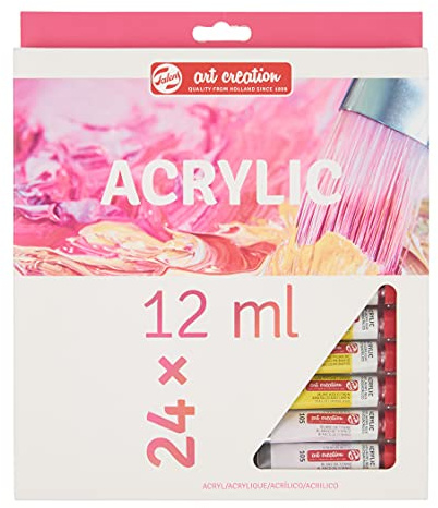 Talens Art Creation Acrylic Paint Starter Set, 24 Colors (12 ml tubes) | Painting for Adults