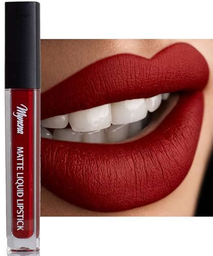 Mynena Blue Red Matte Liquid Lipstick Long-Lasting Waterproof - Elle