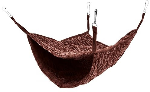 DONGKER Kleintier-Hängematte, Doppellagiges Hängematte Meerschweinchen, Weiche Warme Hammock für Ratten, Hamster, Chinchillas und Eichhörnchen, 33 × 30 cm