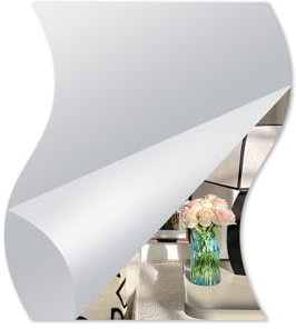 Abyssaly Stick on Mirrors for Walls, Self Adhesive Wall Mirror