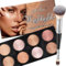 Welhammsae 8 Colori Palette di illuminanti e Contouring con Pennello, Palette di illuminanti e Bronzer, Trucco Professionale per il Viso per Donne e Ragazze