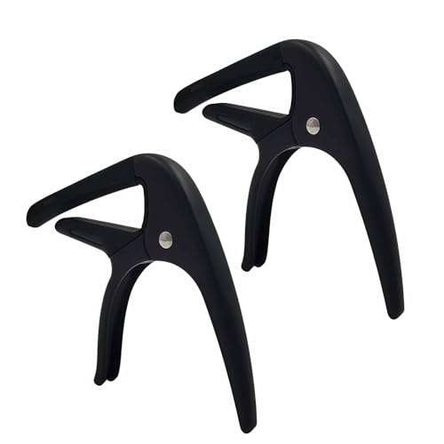 Nalu Guitar Capo for Acoustic Guitars, Electric Guitars, Ukuleles(Black 2 Pack)