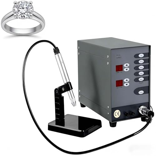 SIEEOUR Bärbar Smyckes Semi-Automatisk Punktsvetsmaskin, 60hz Permanent Smyckesvetsare Kit, Punktsvetsmaskin, För Reparation Av Guld Och Hårdvara Arbetsstycken Svetsning, Ädelmetaller
