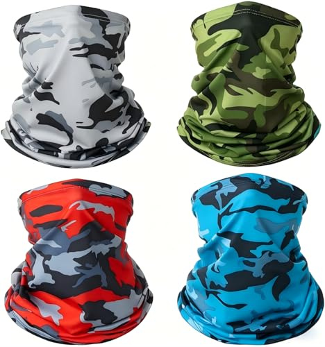 JXAurix en storlek multifunktionell halsduk 45 × 24 cm 92 % polyester 8 % elastan elastisk andas UV-skydd ansiktsmask halsduk för cykling löpning skidåkning fiske