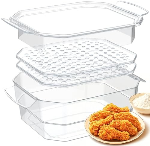 XL Breading Bowl Shake, 10-11Qt Mess-Free Batter Bowl for Family Party Food