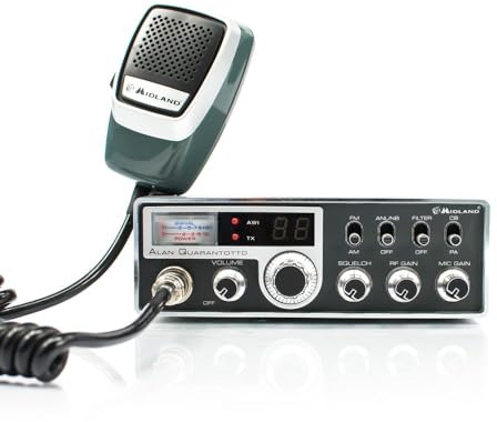 Midland Alan QUARANTOTTO Radio CB, Nero/Argento