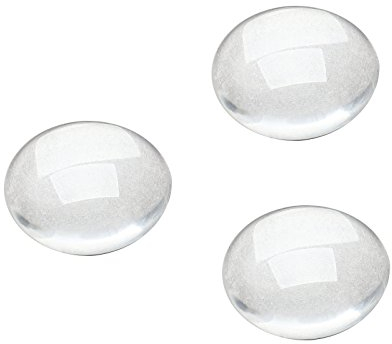 Dophee 50Pcs Crystal Clear Runde Cabochons Flache Rückseite Glaskuppel für DIY Schmuckherstellung 14mm