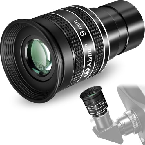 Alstar Telescope Eyepiece, 9mm 1.25 Inch 58 Degree Apparent Field 5 Element Fully Multi-Coated Lens Metal Planetary Eyepiece for 1.25 Inches Astronomic Telescopes & Filters, Telescope Accessory