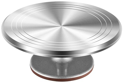 Kootek Aluminium Alloy Revolving Cake Stand 12 Inch Rotating Cake Turntable for Cake, Cupcake Decorating Supplies for Mother's Day