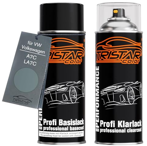 TRISTARcolor Billack sprayburk för VW A7C / LA7C Mondsteingrau + klarlack