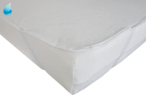 Dukal | wasserdichter Matratzenschutz 200 x 240 cm | mit Eckgummis | Oberseite aus saugfähigem Frotteegewebe | Unterseite wasserundurchlässig | Made in Germany