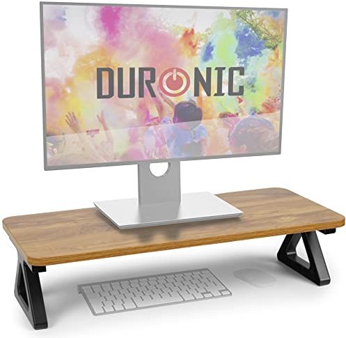 Duronic DM06-1 AW Support pour Moniteur en MDF 62 x 30 cm Rehausseur d’écran d’Ordinateur Portable LCD LED TV Permet de rehausser de 15 cm Espace de Travail Ergonomique avec Rangement