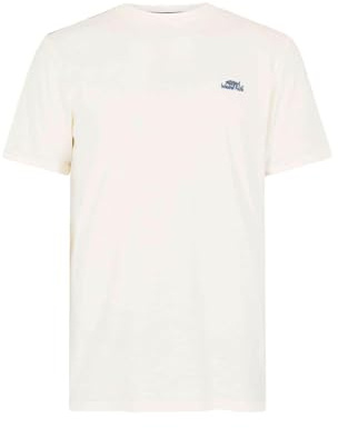 Konstig fisk fiskad ekologisk bomull t-shirt himmelsblå, Dammig vit, M