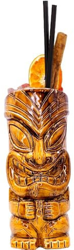 VB VIN BOUQUET FIK 1408 Bicchiere Tiki F da 600 ml, design esotico per cocktail, ideale per feste e riunioni a tema