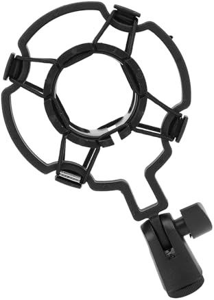 Mikrofonstötfäste, Universell Svart Färg Antivibrationsmikrofonfäste med Elastisk Innerring för Mikrofoner med en Diameter på 42‑46 Mm