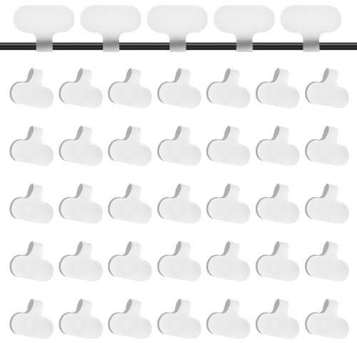 Cord Labels 40 Pack White Hook and Loop Cable Tags for Electronics, Computers, and Chargers Reusable Cable Labels Wire Tags for Easy Identification and Organization