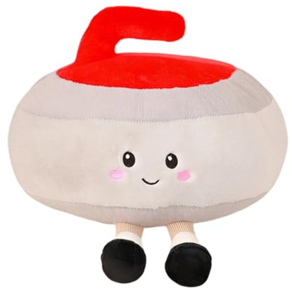 Peluche Curling Invernale - Peluche Mascotte DiPeluche Morbido Da 28 Cm, Bambola Con Personaggio A Tema Sportivo, PelucheDa Collezione In Tessuto Abbracciabile Con Design Dettagliato Della Pietra