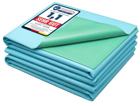 Garronda Telo per Laghetto 6x1 m Fino a 8x10 m PE 0,5 mm – Telo Impermeabile per laghetto Giardino, Stagno Pesci, ruscello e Fontana, Resistente UV, 3 Strati,Blu-Verde, GD-0223