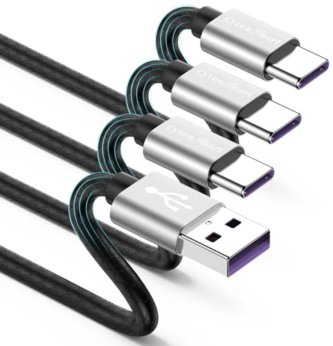 [3Pack 6ft]Usb A to Usb Type C Charging Cable Compatible with Samsung Galaxy S10 S9 Plus Charger C Cord(3A Fast Charging),TPE Usbc Carplay Cord for iPhone 17 16 15 Pro Max Samsung A32/A12/A10e/A20/A51