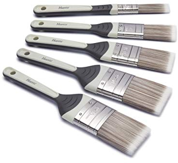 Harris Seriously Good Paintbrush Set, 5 Brush Pack, 1 x 0.5, 1 x 1, 1 x 1.5, 2 x 2 Paint Brushes