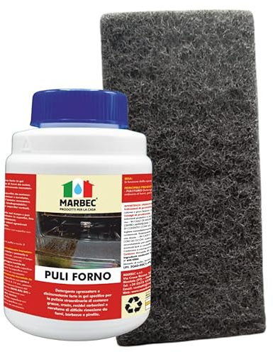 MARBEC PULI FORNO 1KG + TAMPÓN PARA HORNO Gel limpiador fuerte para hornos de cocina, barbacoas