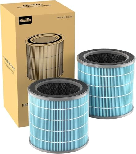 2 Pack Air Purifier AP070A & AP070B Replacement 13 HEPA Filters, Efficiency Activated Carbon, High-efficiency HEPA Filter