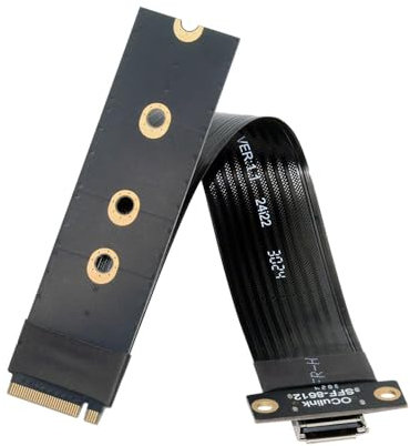 cablecc PCI-E4.0 M.2 M-Key 2280 NGFF auf Oculink SFF-8612 SFF-8611 Hostkabel für NVME U.2 SSD eGPU, 15 cm