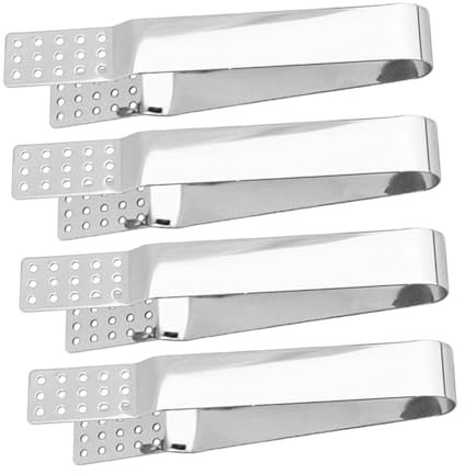 CIYODO 4piezas Clip Para Bolsitas De Té De Acero Inoxidable Colador De Pinza Para Exprimidor De Bolsitas De Té Pinzas Pequeñas Para Alimentos Herramienta Para Barra De Cocina Para