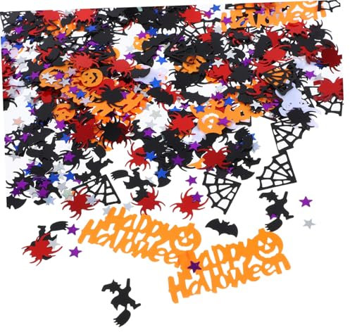 Vaguelly 60g Halloween Confetti Table Scatter Colorful Pumpkins Spiders Bats and Witches Mix for Halloween Party Decorations Crafts and Festive Celebrations