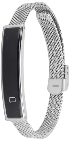 Cuifati Bracciale Intelligente, Braccialetto Tracker Fitness a Prova di Acqua, Bluetooth Phone Remote Smart Bildband per Eseguire Il Ciclismo con App, più modalità Sportive (Silver)